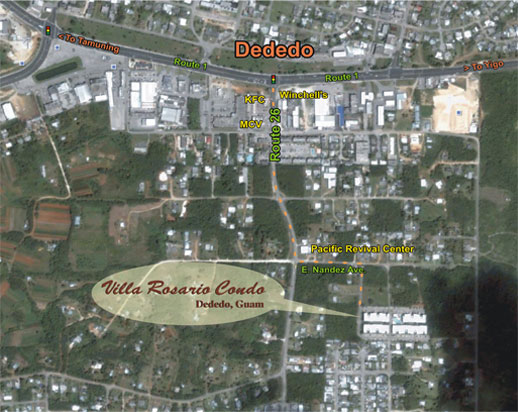 Villa Rosario Condo Location Map